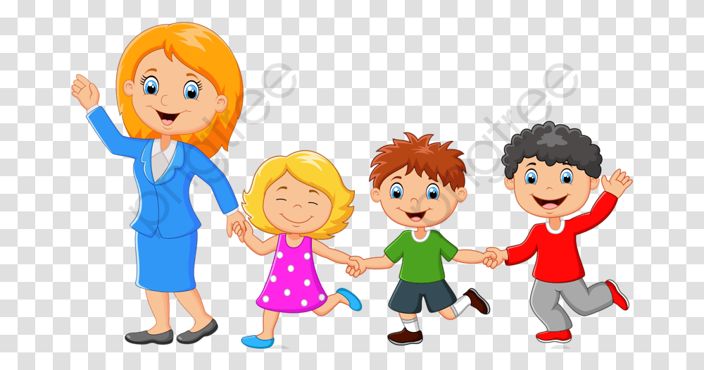 Clip Art Of Teachers And Students Hd Download Single Parent Family Clipart, Person, Human, People, Hand Transparent Png