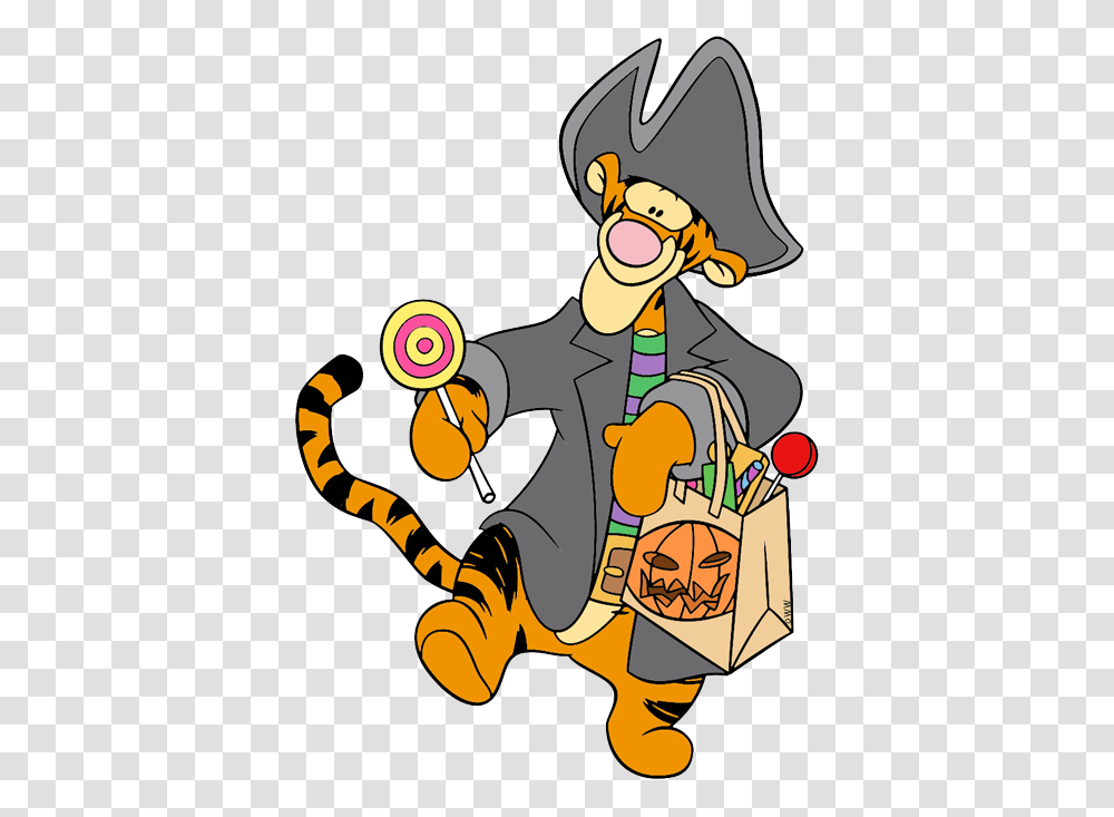 Clip Art Of Tigger As A Pirate Trick Or Treating On Halloween, Food, Performer, Candy, Juggling Transparent Png