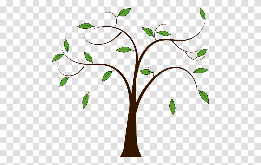 Clip Art Of Tree Leaves, Plant, Leaf, Tree Trunk, Stencil Transparent Png