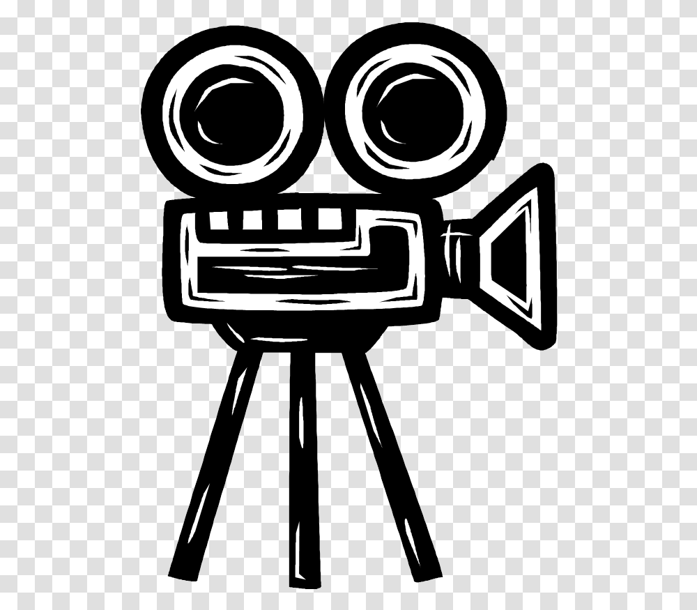 Clip Art Old Film Projector Movie Camera Drawing, Robot, Stencil, Furniture Transparent Png