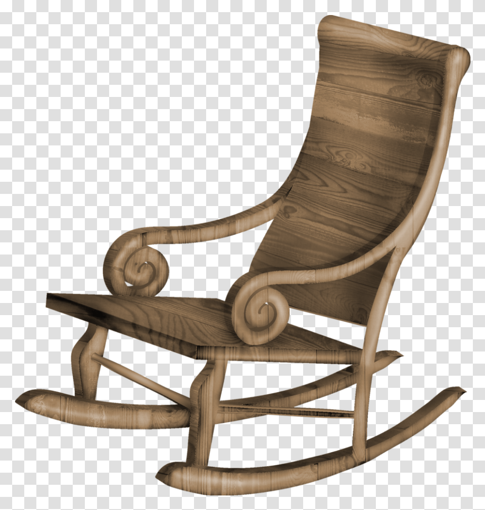 Clip Art Old Man In Rocking Chair Rocking Chair Background, Furniture Transparent Png