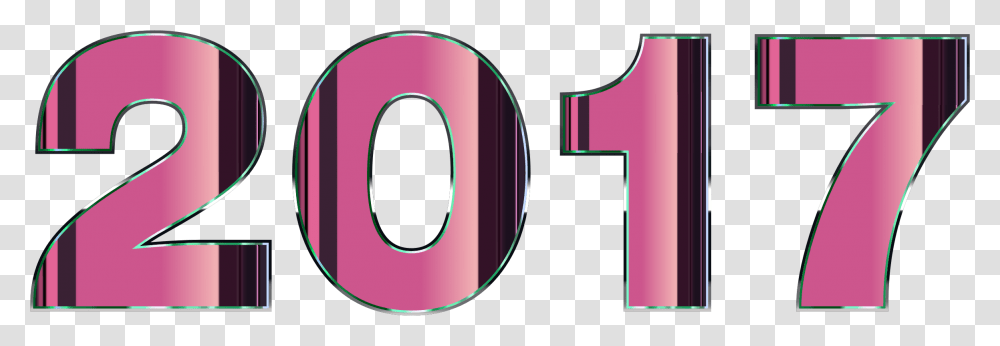 Clip Art On A Trnsparent Pink 2017 Background, Number, Purple Transparent Png
