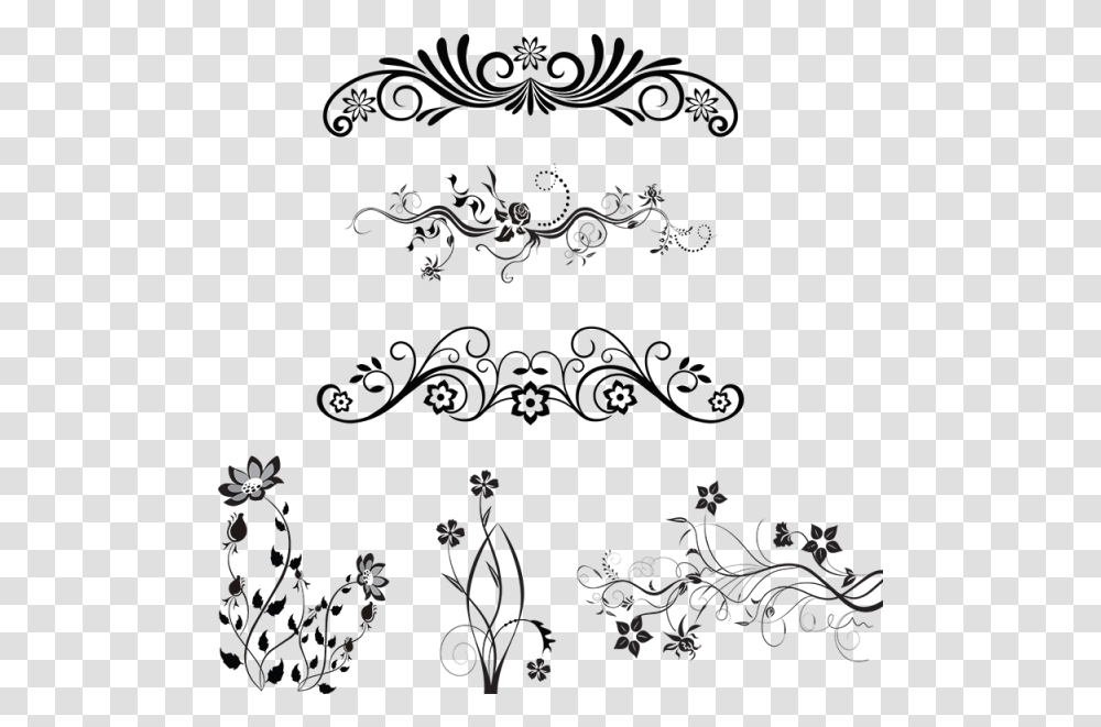 Clip Art Ornamental Design Elements Floral Design Patterns Vector, Flower, Plant, Blossom Transparent Png