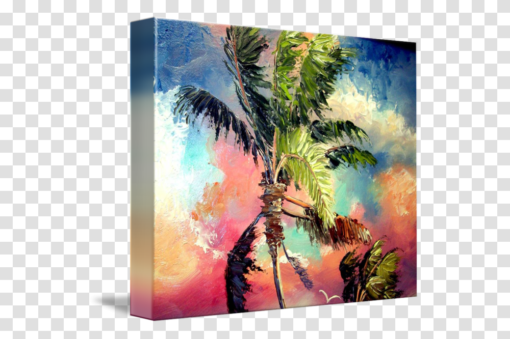 Clip Art Pallet Knife Painting Palette Knife Palm Tree, Canvas, Modern Art, Plant, Tropical Transparent Png