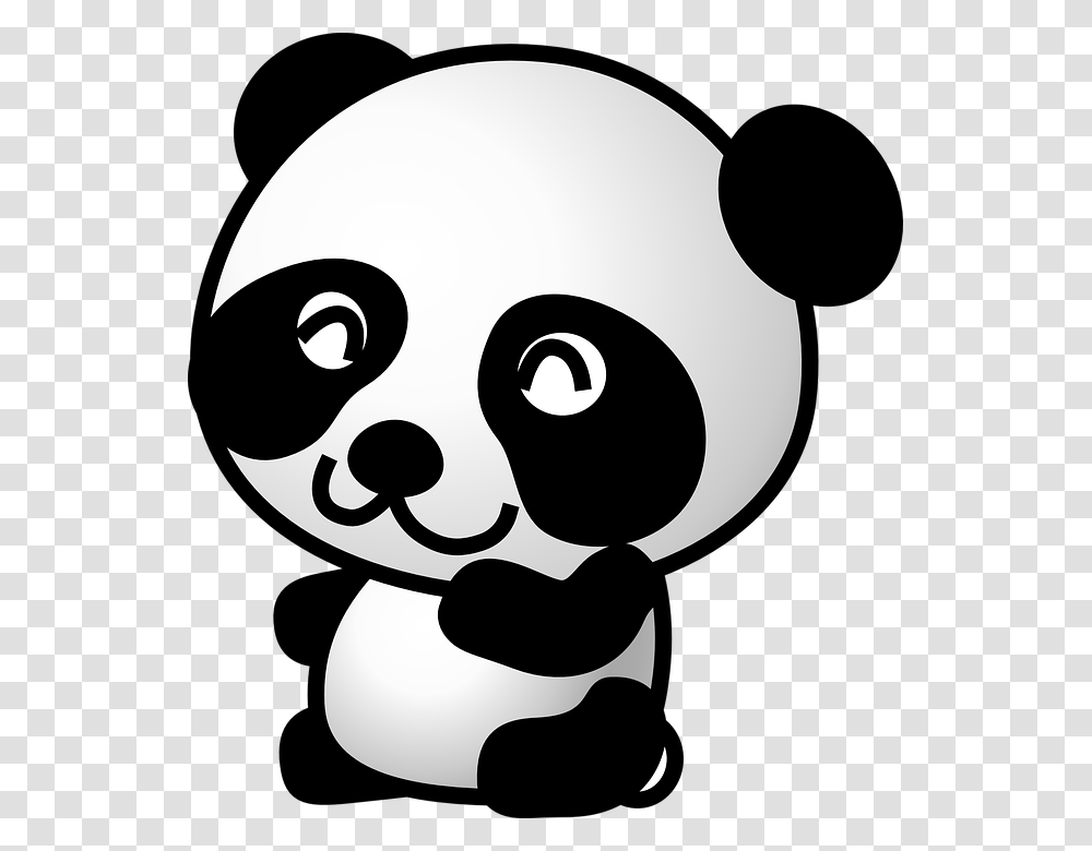 Clip Art Panda, Stencil, Giant Panda, Bear, Wildlife Transparent Png