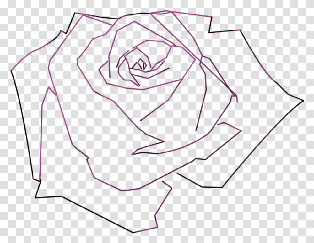 Clip Art Paper White Sleeve Sketch Sketch, Plant, Rose, Flower, Blossom Transparent Png