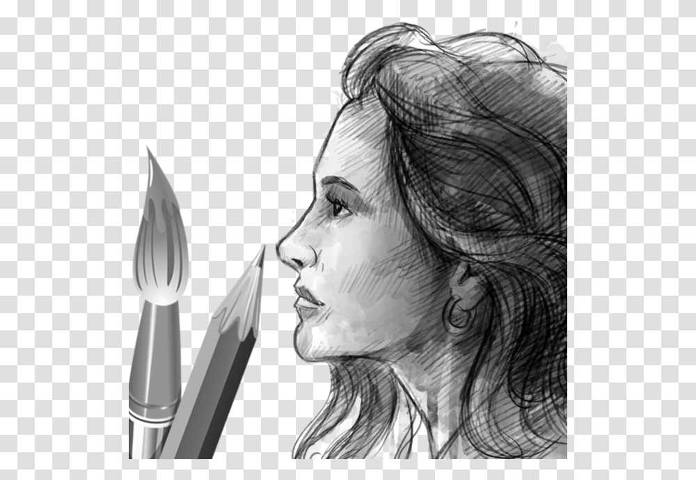 Clip Art Pencil Drawing Effect Art Pencil Drawing, Person, Human, Sketch, Doodle Transparent Png