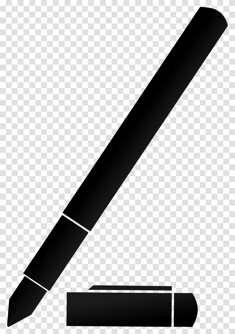 Clip Art Pencil Silhouette Pen Black Vector, Crayon, Brush, Tool Transparent Png