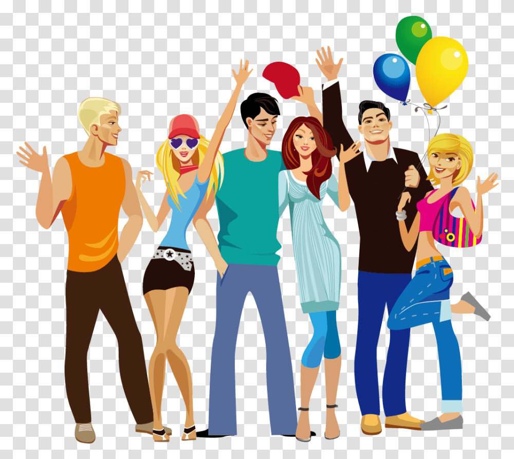 Clip Art People Cartoon Character Vector Free Download Group Of People Cartoon, Person, Family, Leisure Activities Transparent Png