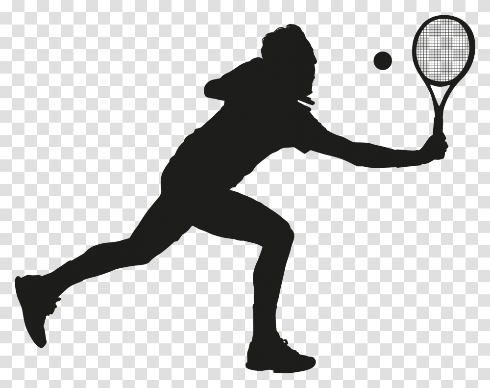 Clip Art People Playing Tennis Clipart Cartoon Of Person Playing Tennis, Human, Dance, Leisure Activities, Silhouette Transparent Png
