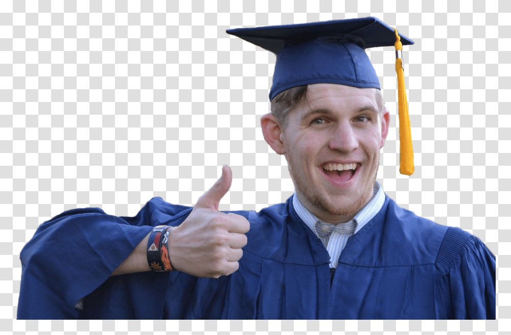 Clip Art Person With Thumbs Up Thumbs Up Student, Human, Graduation, Finger, Tie Transparent Png