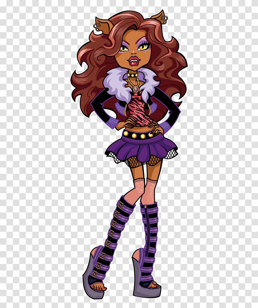 Clip Art Pictures Of Clawdeen Wolf Clawdeen Monster High Cartoon, Costume, Person, Performer, Leisure Activities Transparent Png