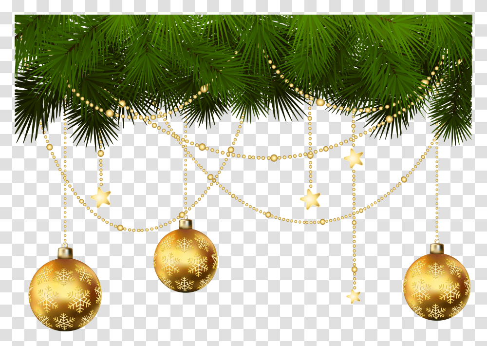 Clip Art Pine Branches Background Christmas Decorations Transparent Png
