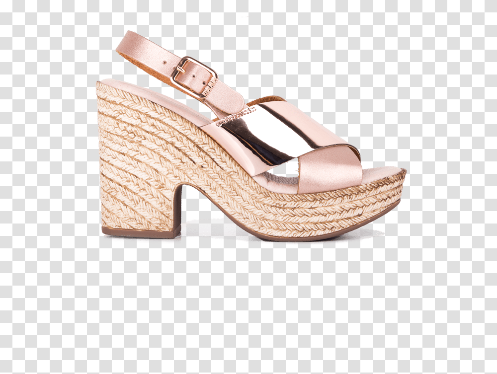 Clip Art Plataforma Lempicka Oro Rosa High Heels, Sandal, Footwear, Apparel Transparent Png