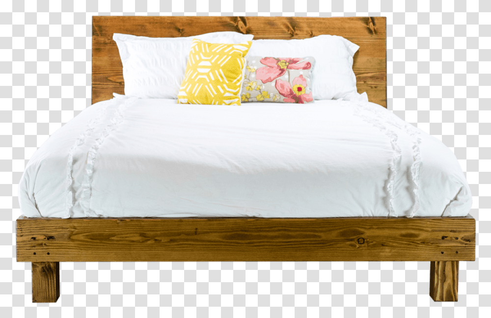 Clip Art Platform Bed Frame With Headboard Modern Beds, Pillow, Cushion, Furniture, Home Decor Transparent Png