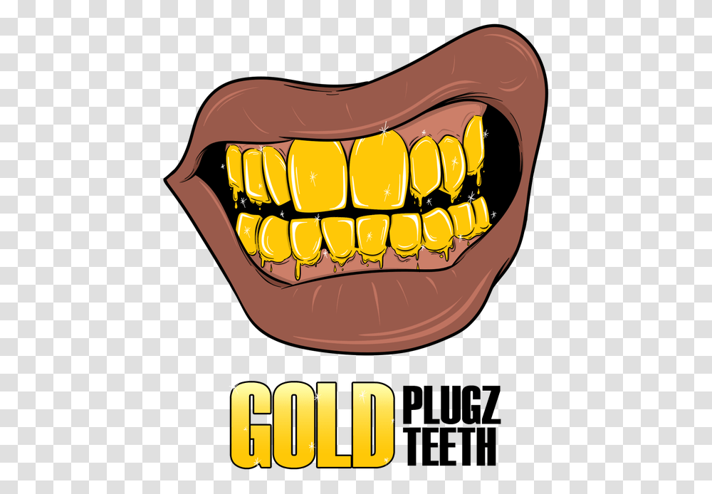 Clip Art Plugz Goldpluz Gold Teeth Smile, Mouth, Plant, Word, Jaw Transparent Png