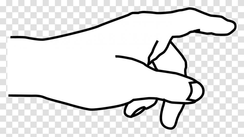 Clip Art Pointing Hand Drawing Hand Black And White Clipart, Animal, Outdoors, Mammal, Nature Transparent Png