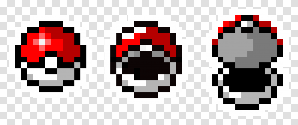 Clip Art Pokeball Pixel Pixel Art Pokeball, Pac Man, Rug Transparent Png