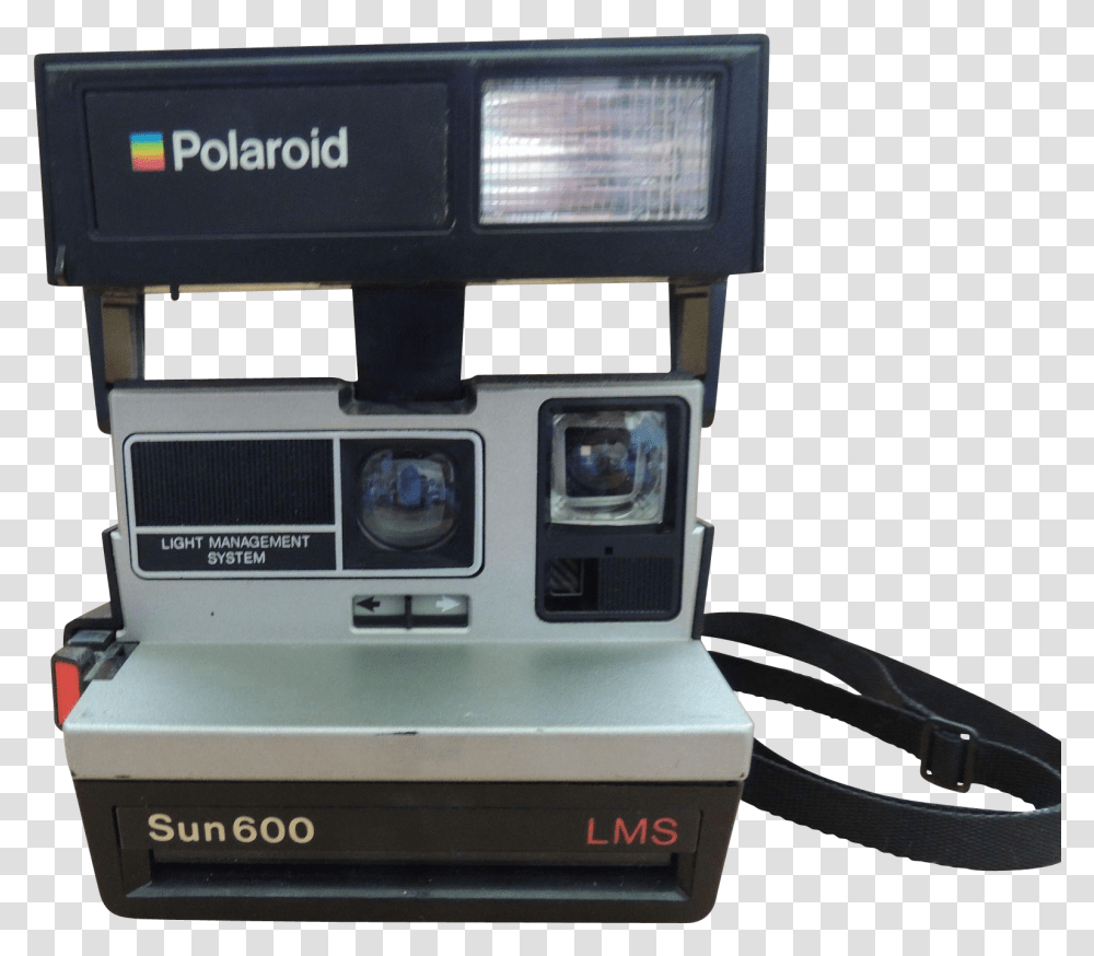 Clip Art Polaroid 600 Land Camera Film Polaroid Vintage 600 Camera, Electronics, Digital Camera, Strap, Video Camera Transparent Png