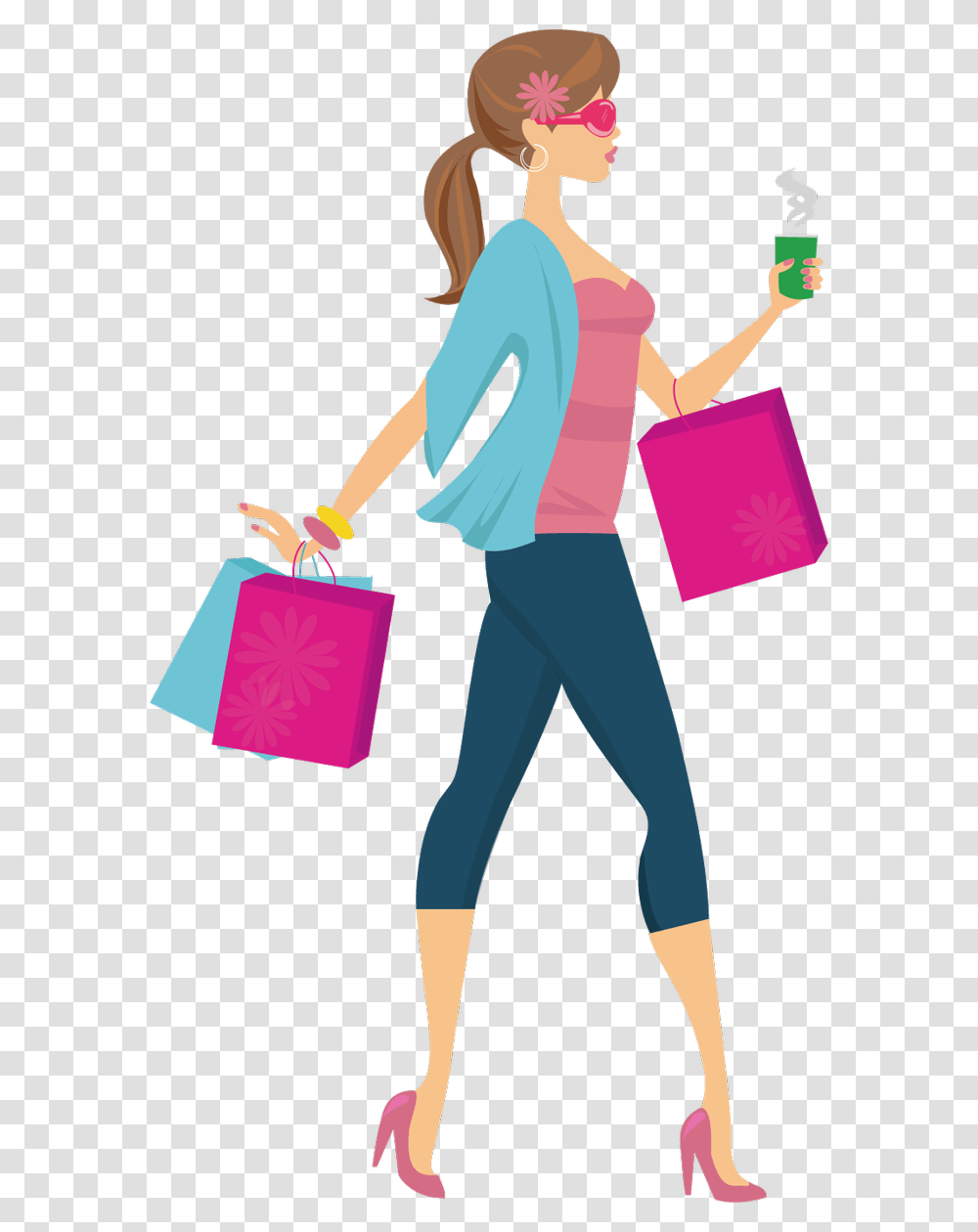 Clip Art Portable Network Graphics Woman Shopping Image Fashion Shopping Girl Vector, Person, Human, Bag, Photography Transparent Png