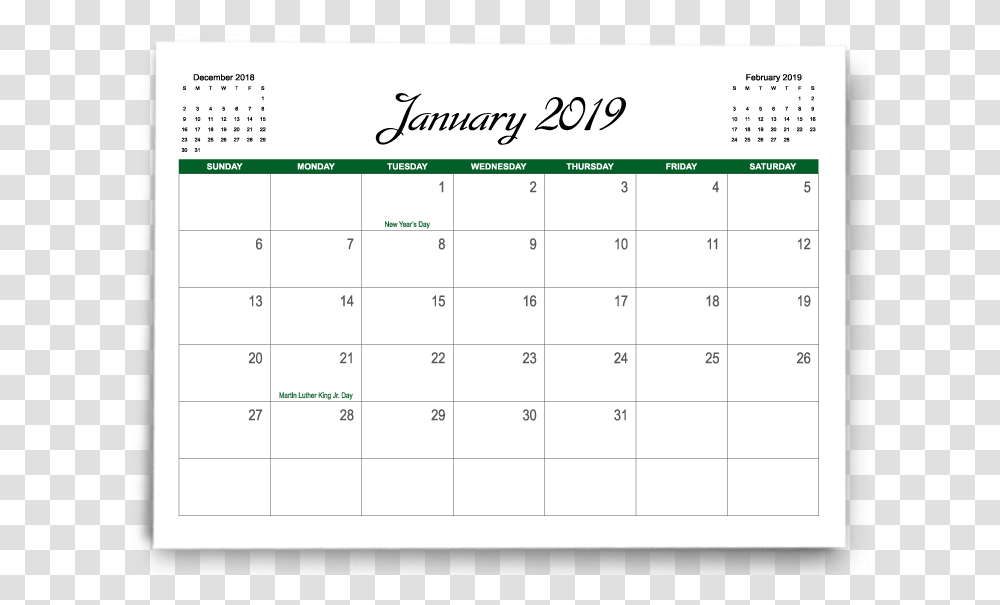Clip Art Printingcenterusa Com Free Indesign Calendar Template 2019 Transparent Png