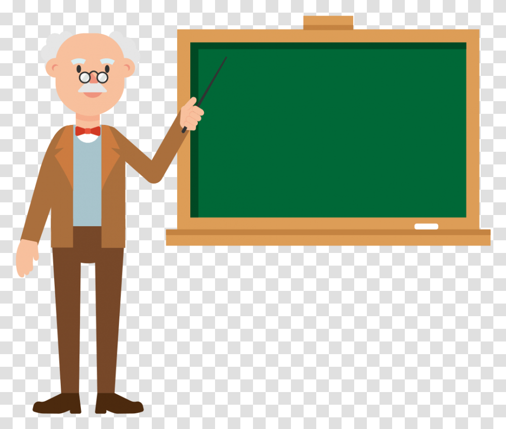 Clip Art Professor Cartoon Animated Professor Teaching Gif, Teacher, Person, Human, Blackboard Transparent Png