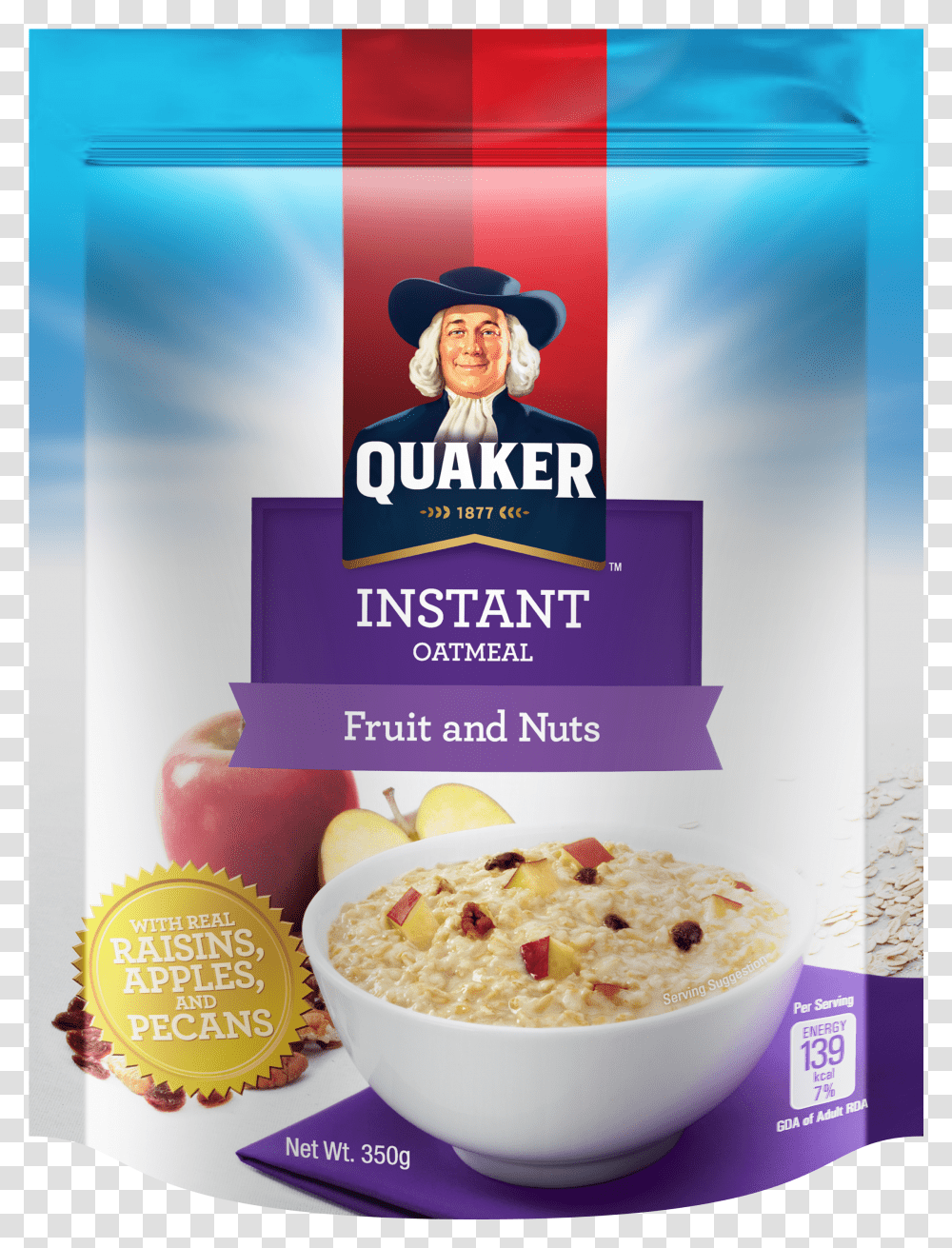 Clip Art Quaker Oat Meatloaf Quaker Oats With Fruits Transparent Png