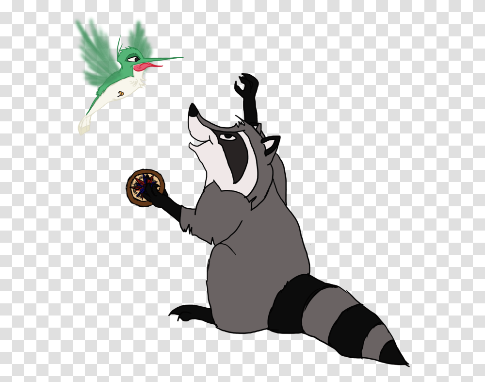 Clip Art Raccoon In Pocahontas Meeko And Flit, Bird, Animal, Person, Human Transparent Png