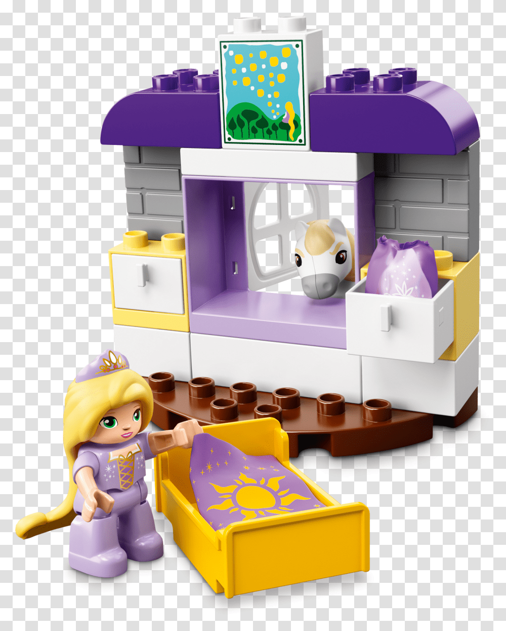 Clip Art Rapunzels Tower Toy Lego Rapunzel Duplo, Furniture, Peeps, Plastic, Figurine Transparent Png