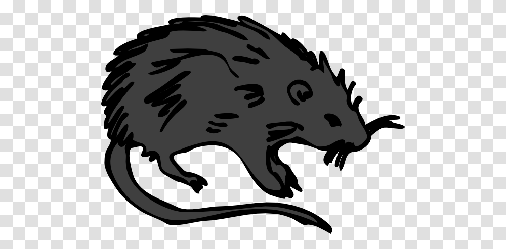 Clip Art Rat Clipart Black And White, Animal, Mammal, Rodent, Wildlife Transparent Png