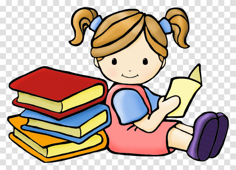 Clip Art Reading, Girl, Female Transparent Png