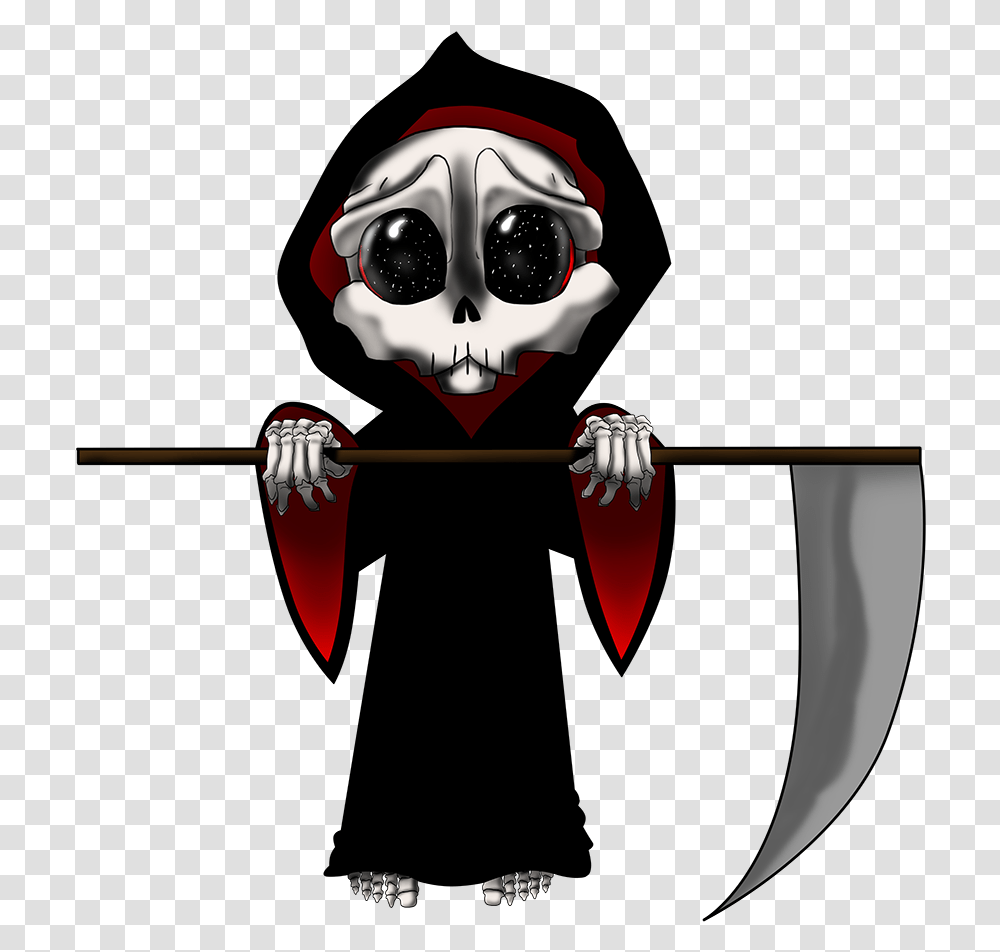 Clip Art Reaper Vector Grim Reaper Chibi Reaper, Hand, Weapon, Weaponry, Helmet Transparent Png