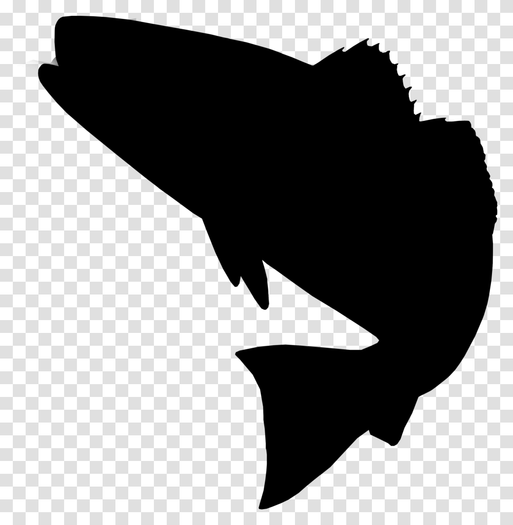 Clip Art Red Drum Fishing Silhouette Image Red Drum Fish Silhouette, Gray, World Of Warcraft Transparent Png
