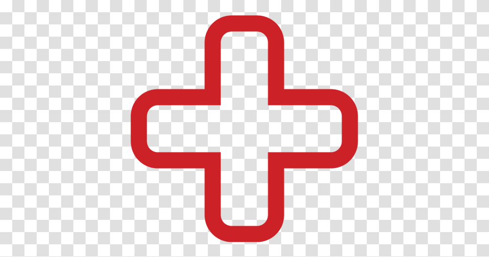 Clip Art Red Plus Sign Facebook Logo Outline, Trademark, First Aid, Cross Transparent Png