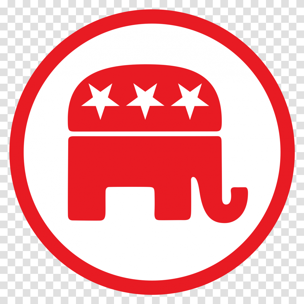 Clip Art Republican Elephant Republican Party Logo, Trademark, First Aid, Label Transparent Png