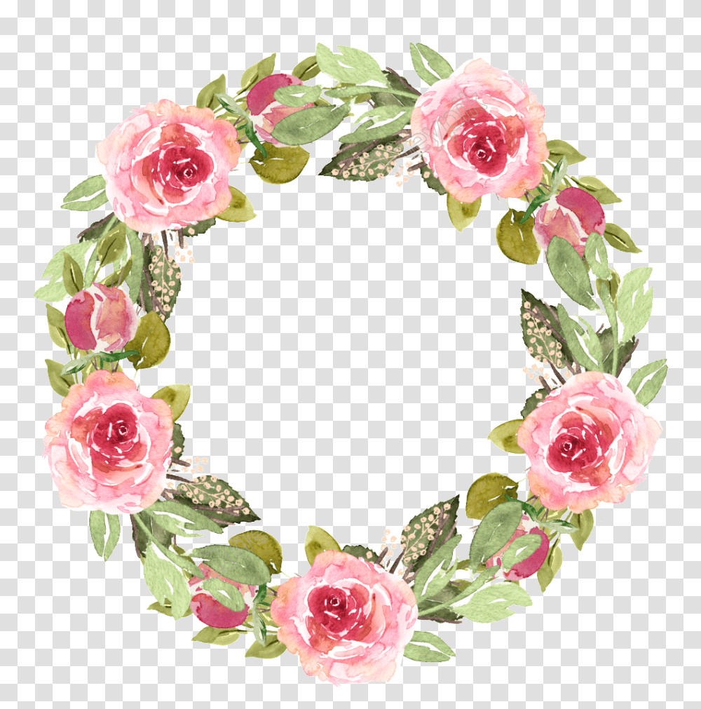 Clip Art Royalty Free Library Watercolor Free Texture Clipart Pink Rose Wreath, Plant, Flower, Blossom, Flower Arrangement Transparent Png