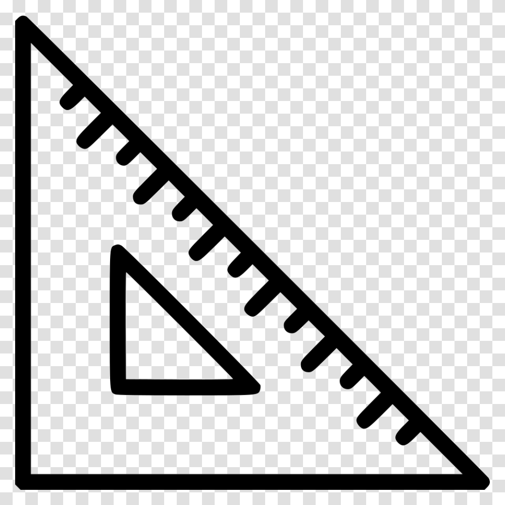 Clip Art Ruler Font Triangle Ruler Black And White Transparent Png