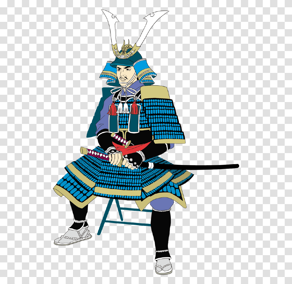 Clip Art Samurai Illustration, Person, Chair, Tartan Transparent Png