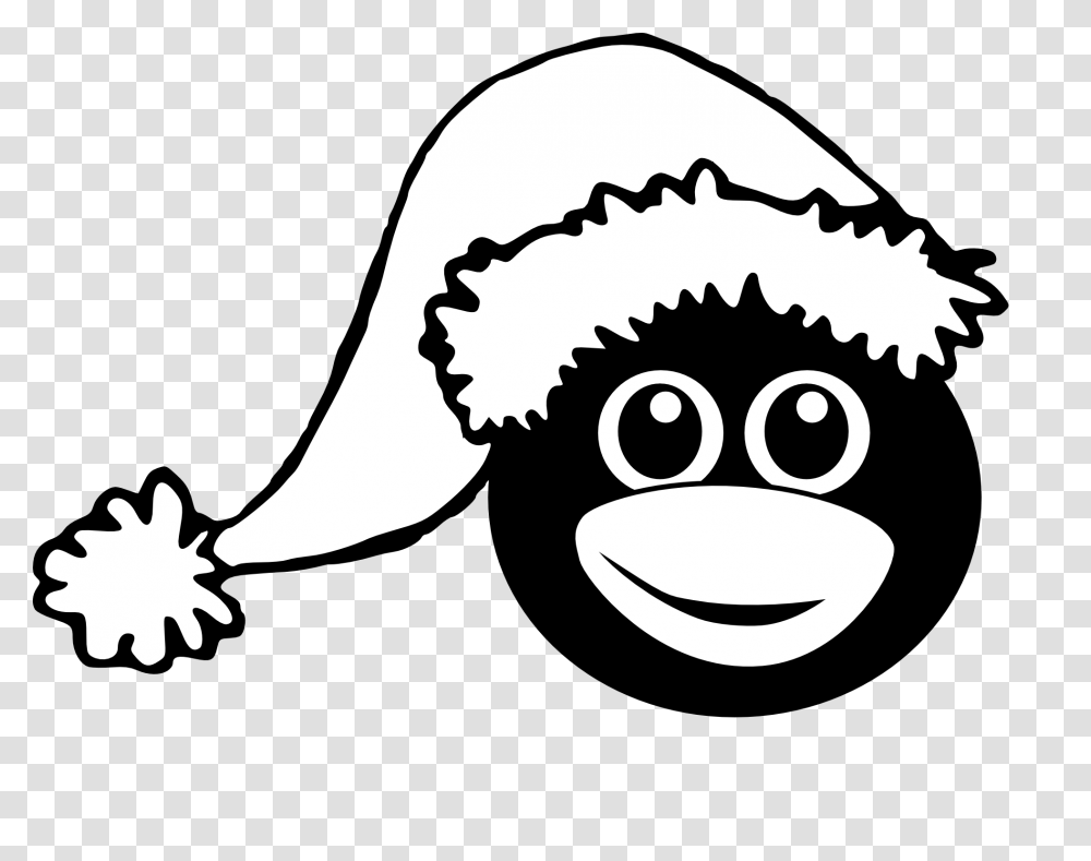 Clip Art Santa Hat Clipartsco Silly Christmas Hats Clip Art, Stencil, Animal, Mammal, Wildlife Transparent Png
