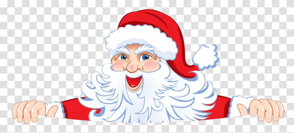 Clip Art Santa Peeking Clipart Merry Christmas Images 2018, Label, Person, Outdoors, Crowd Transparent Png