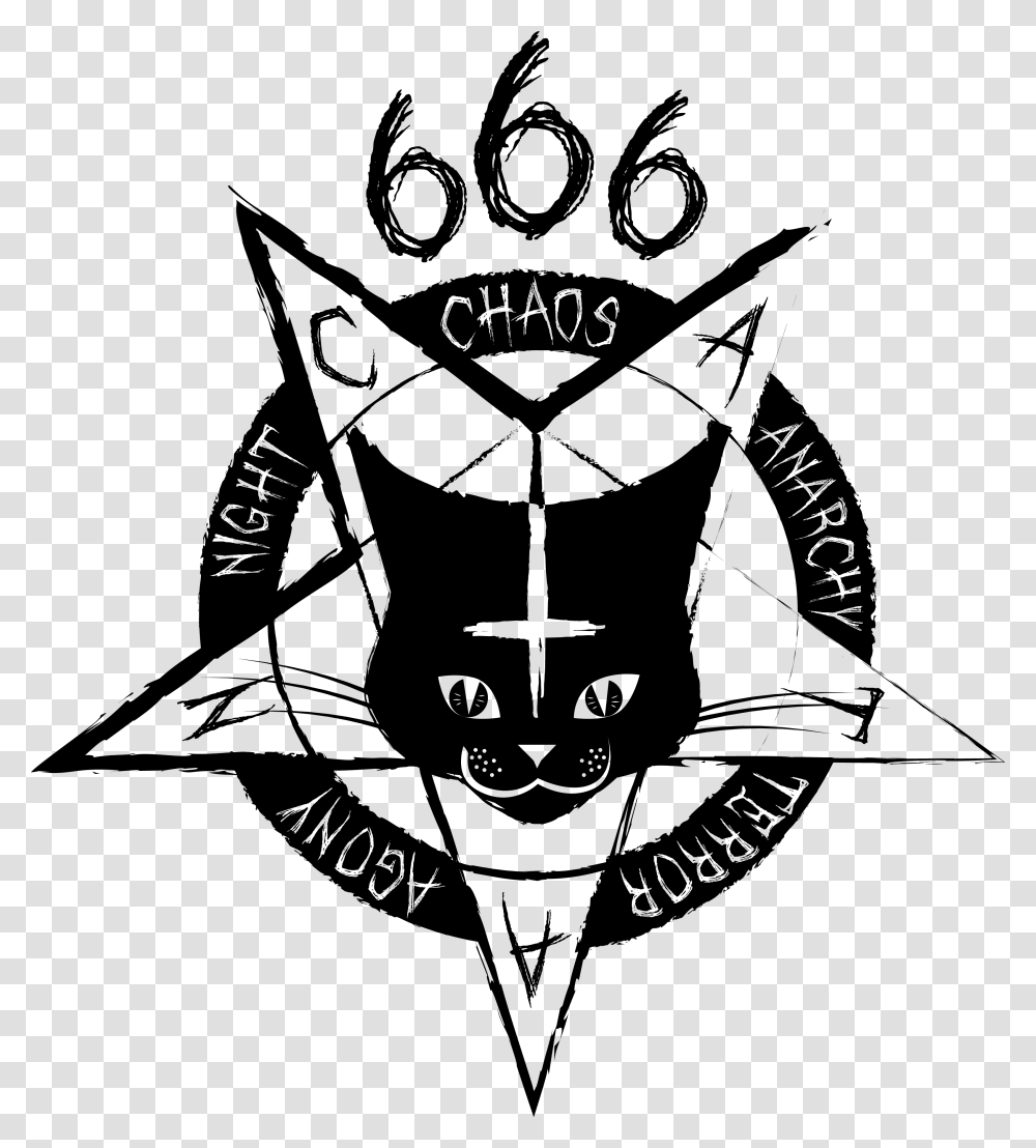 Clip Art Satanic Iphone Wallpaper Satanic Cat, Stencil, Compass Math Transparent Png