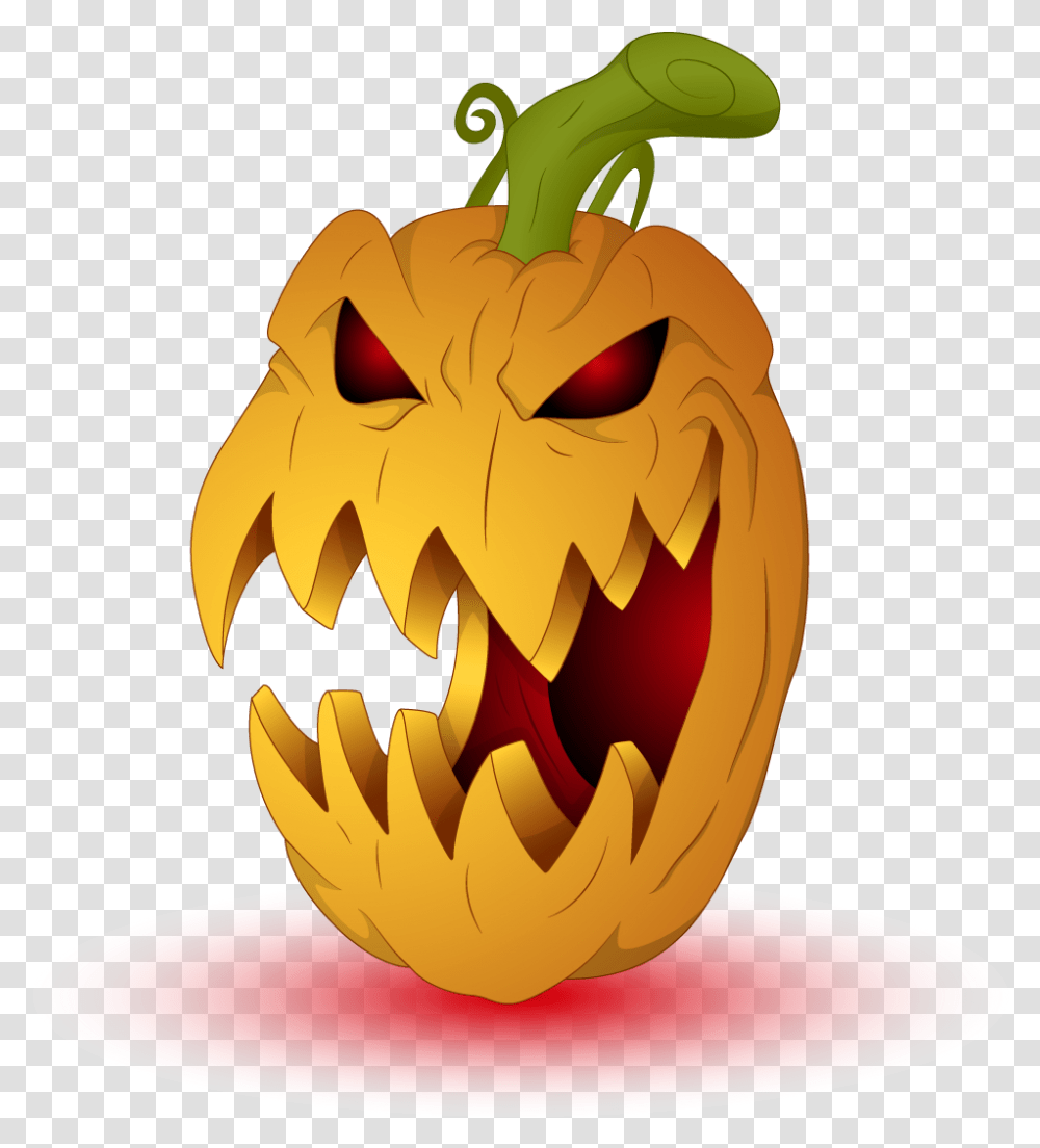 Clip Art Scary Pumpkin Clip Art Library Halloween Creepy Clip Art, Plant, Vegetable, Food Transparent Png