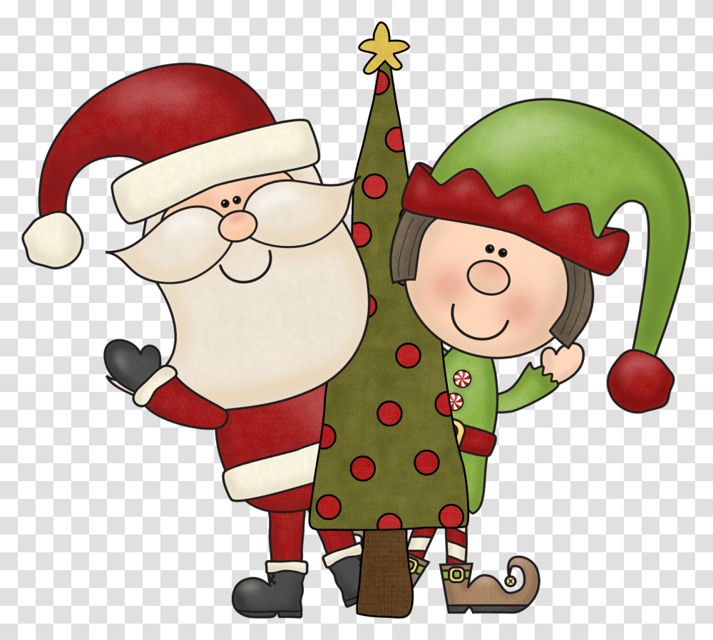 Clip Art Secret Santa Clip Art Santa And Elf Clipart, Performer, Ornament, Costume, Leisure Activities Transparent Png