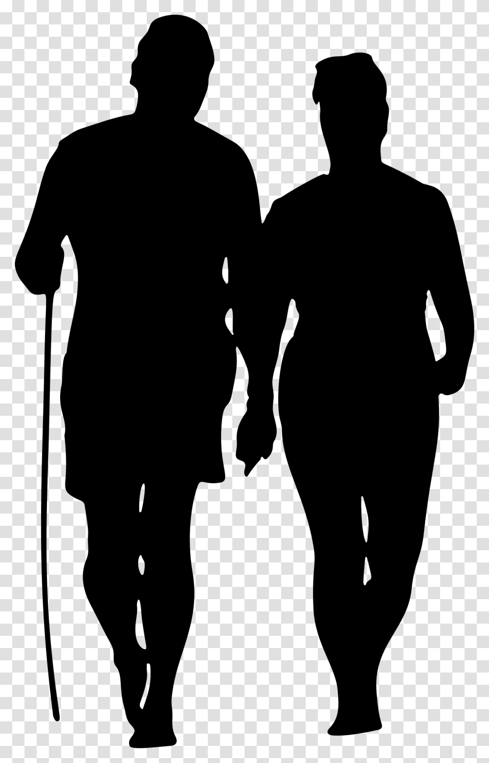 Clip Art Silhouette Coury Buehler Physical Couple Hold Hand Silhouette, Person, Human, People, Holding Hands Transparent Png