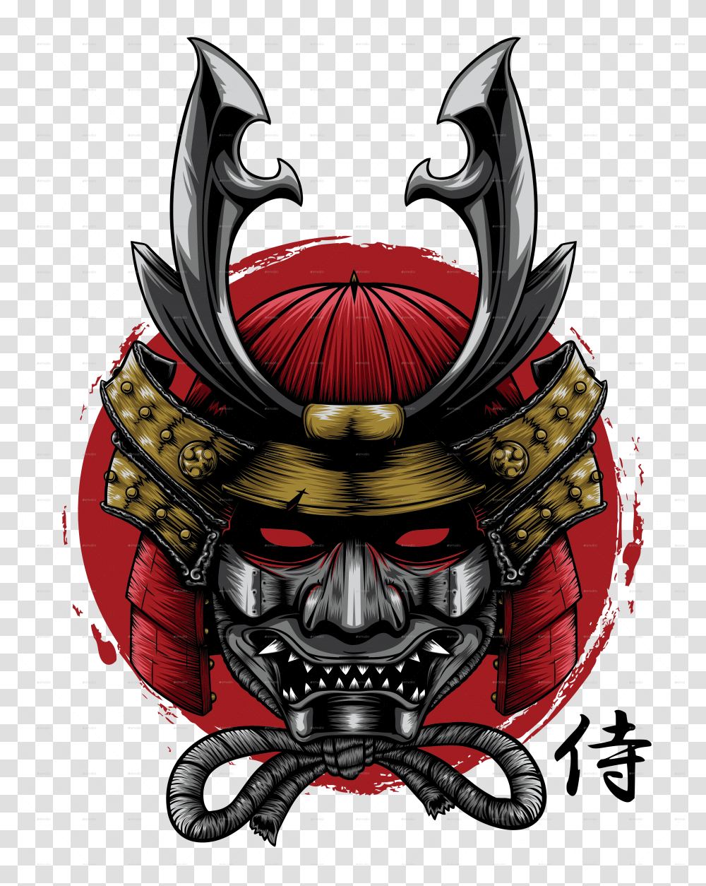 Clip Art Skeleton Samurai Samurai Head, Poster, Advertisement, Armor, Batman Transparent Png