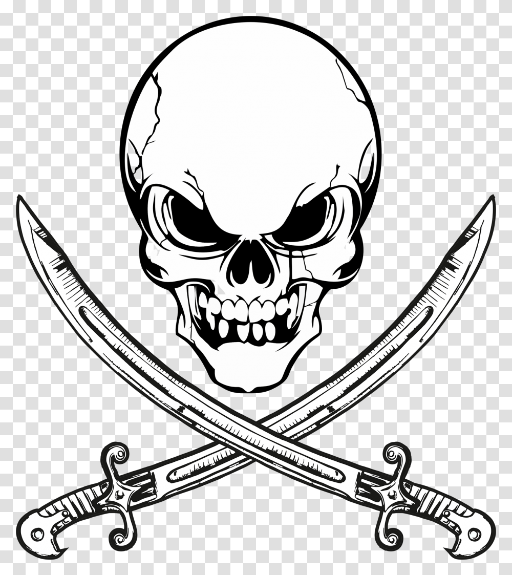 Clip Art Skull Skull, Pirate, Helmet, Apparel Transparent Png
