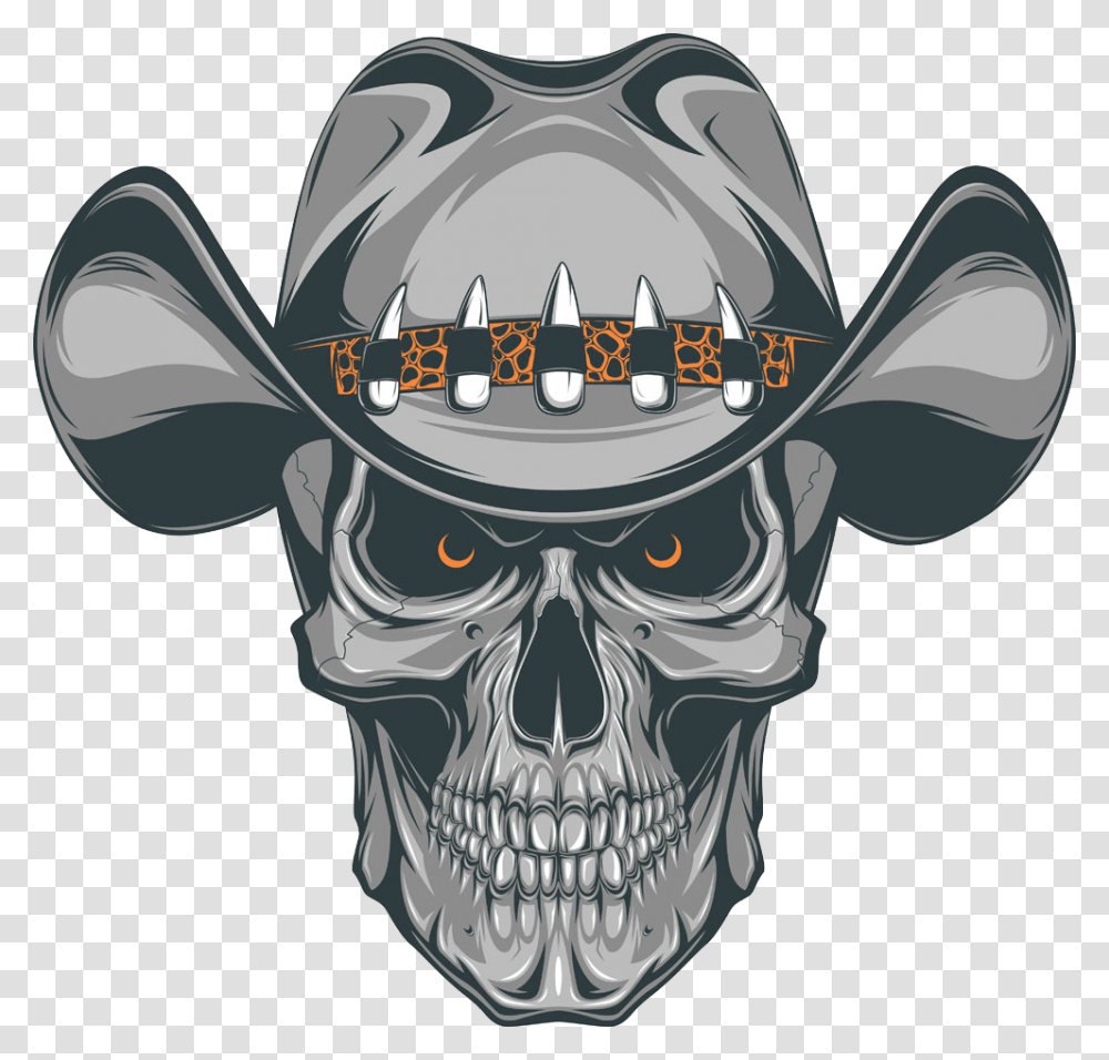 Clip Art Skull Tattoos With Hats, Helmet, Apparel, Mammal Transparent Png