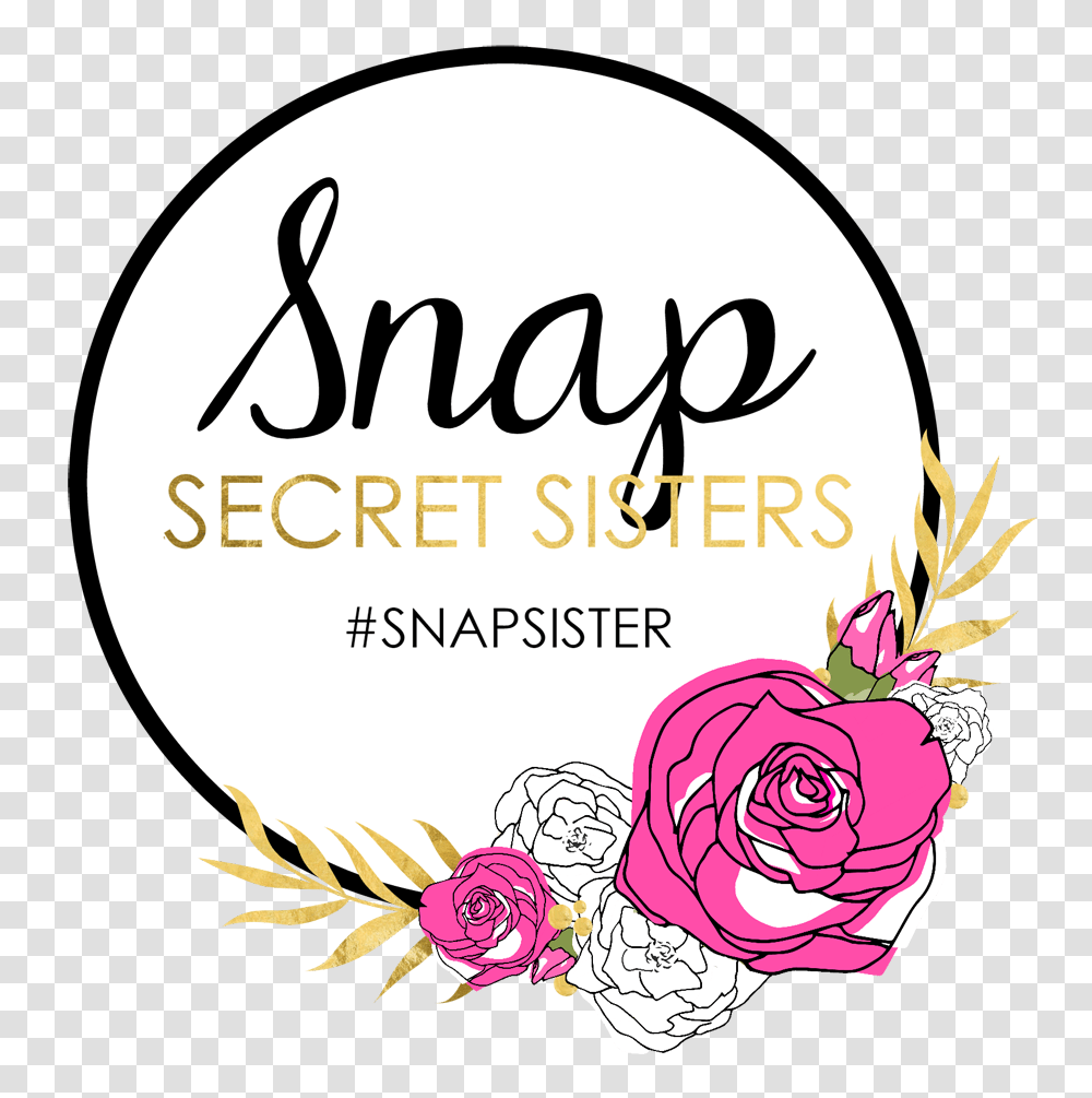 Clip Art Snap Secret Sister Program, Label, Rose Transparent Png