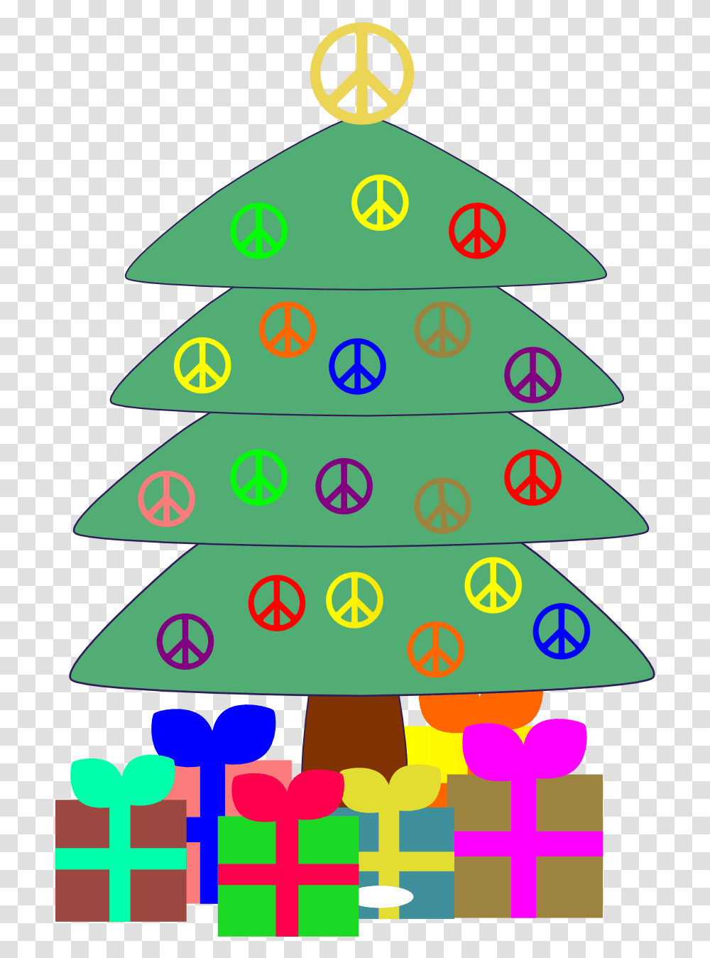 Clip Art Svg Christmas Tr Peace Sign Peacesymbol Drapeau Peace And Love, Ornament, Tree, Plant Transparent Png