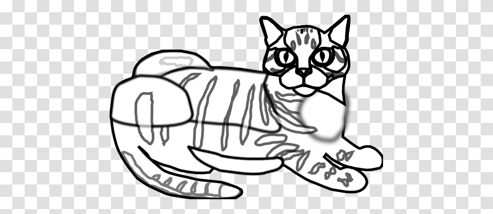 Clip Art Tabby Cat Ca Black White Clipartist, Animal, Mammal, Pet, Birthday Cake Transparent Png